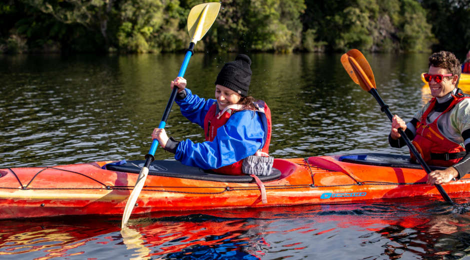 Join us for an exciting kayaking expedition on beautiful Lake Rotoiti to mineral hot pools!